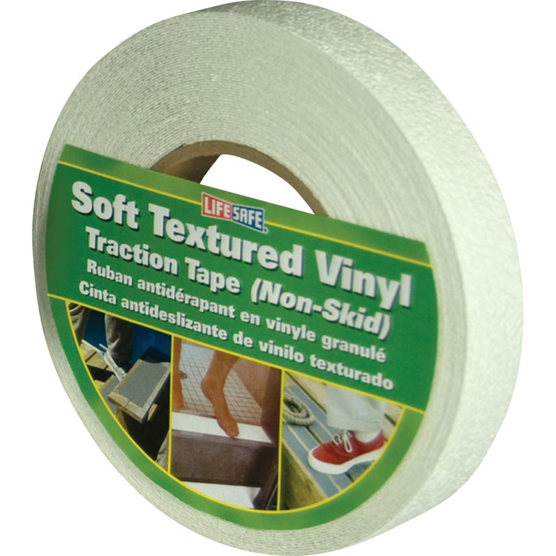 Life-Safe White Soft Textured Vinyl Traction Tape - 1
