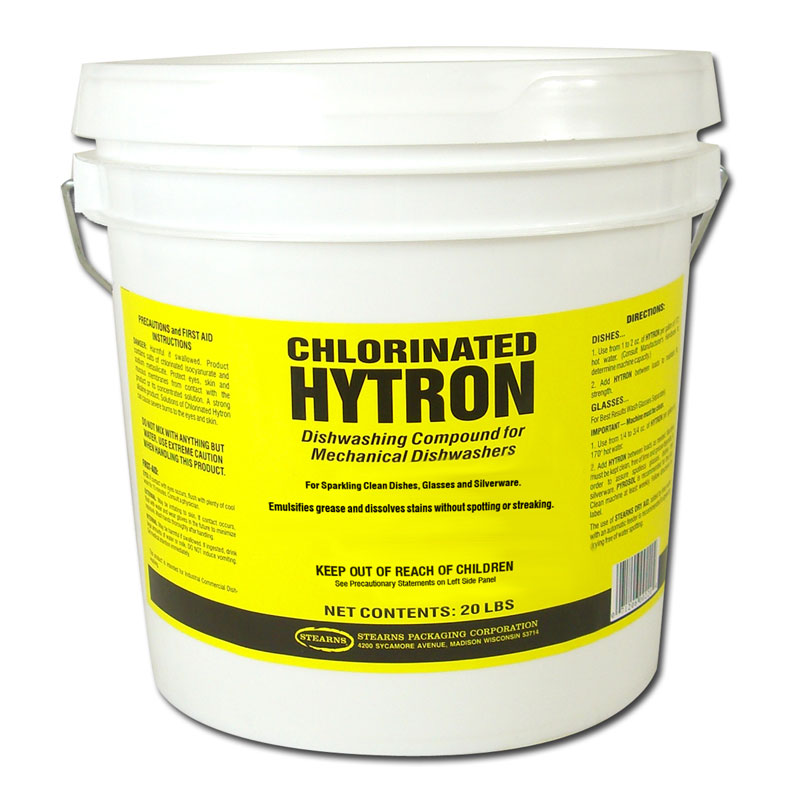 Hytron Chlorinated Automatic Dishwasher Detergent - 20 lb. Pail