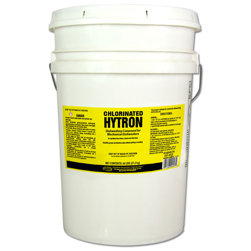 Stearns [ST-452] Hytron® Chlorinated Automatic Dishwasher Detergent - 60 lb. Pail