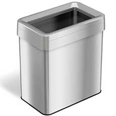 16 Gallon Stainless Steel Open Top Trash Bin with Deodorizer HLS16UOT