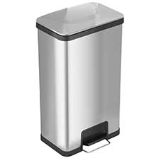 18 Gallon Stainless Steel Step Trash Can AirStep Technology HLS18SS