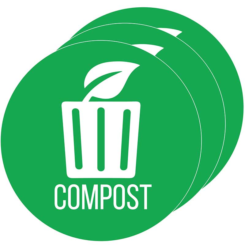Compost Sticker Set 4 in. Dia. HLS Commercial UnoClean