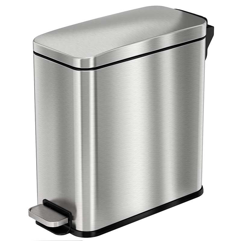 3 Gallon Stainless Steel Fire Rated Step Trash Can HLSS03RFR