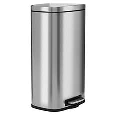 8 Gallon Stainless Steel Fire Rated Step Trash Can HLSS08RFR