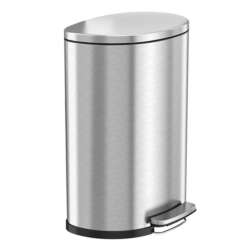 13.2 Gallon Stainless Steel Fire Rated Semi-Round Trash Can HLSS13DFR