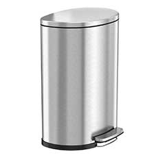 13.2 Gallon Stainless Steel Fire Rated Semi-Round Trash Can HLSS13DFR