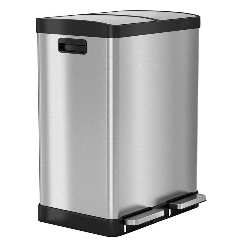 16 Gallon Stainless Steel Fire-Rated Trash Can & Recycle Bin HLSS16RFR