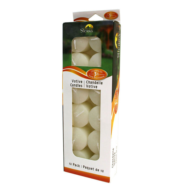 12 Pack Sierra Votive Citronella Candles UnoClean