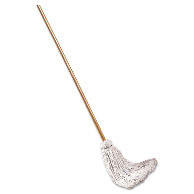 Traditional Deck Mop w/ Wooden Handle 12oz Cotton UnoClean