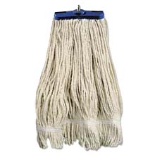 24 oz. White Flat Mop Head, Cotton Fiber