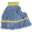 Flo-Pac Small Yellow Band Looped End Wet Mop - Blue