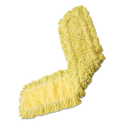 Trapper Looped-End Dust Mop Head, Yellow - 12