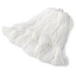 Rubbermaid [T201-06] Gloss Pro™ Flat Nylon Finish Mop - White - 1" Headband - (6) Large Mop Heads