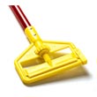 Rubbermaid [H146-RED] Invader® Side Gate Wet Mop Handle - Plastic Yellow Head - 60" Red Fiberglass Handle