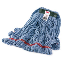 Web Foot Shrinkless Wet Mop Heads, Cotton/Synthetic - Blue - Medium RCPA212BLU                                        