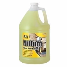 Nilodor 128WSL Nilium Water Soluble Deodorizer Concentrate - Lemon Fragrance - (4) 1 Gallon Bottles NIL-128WSL