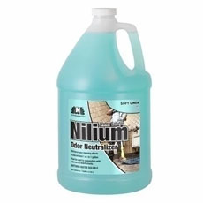 Nilodor 128-WSSL Nilium Water Soluble Deodorizer Concentrate - Soft Linen Fragrance - (4) 1 Gallon Bottles NIL-128WSSL
