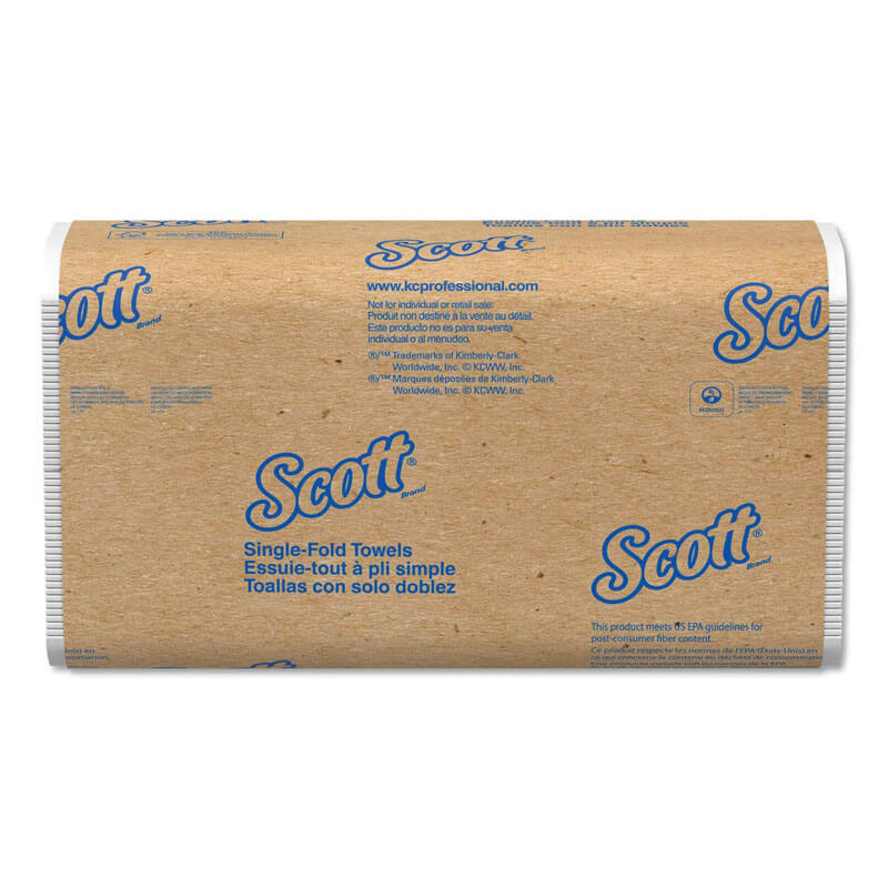 Scott Singlefold Hand Towels - White Paper - 250 Towels per Pack