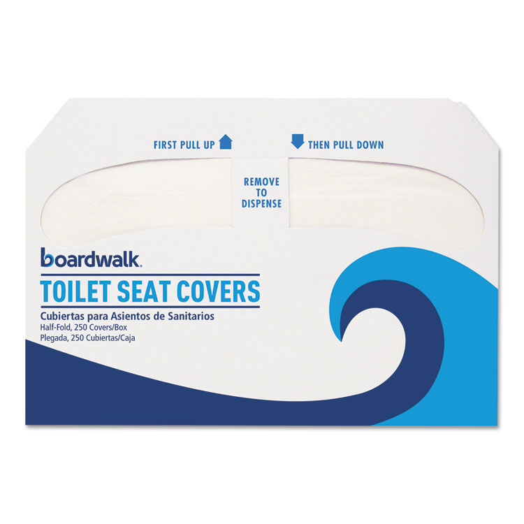 Boardwalk Premium Toilet Seat Covers - Half-Fold - (10) 250 Cover Packs