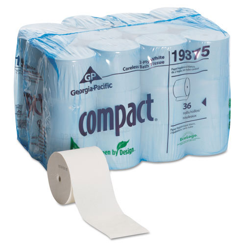 Compact Coreless Toilet Tissue Rolls