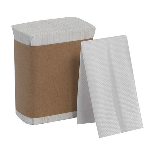 Tall Fold Napkins, 1-Ply, 7 x 13-1/2, White