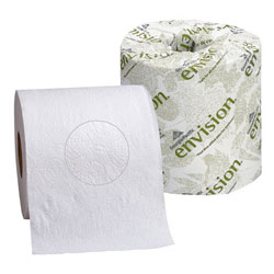 Embossed Bathroom Tissue, 1-Ply Toilet Paper Roll
