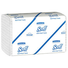 Scottfold Paper Towels, 1-Ply - 12.40" x 8.10" - (25) 175 Towels KCC01960                                          