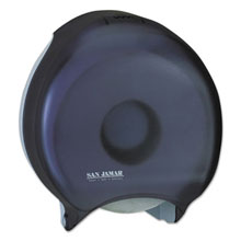 San Jamar Single Jumbo Bath Tissue Dispenser, Transparent Black