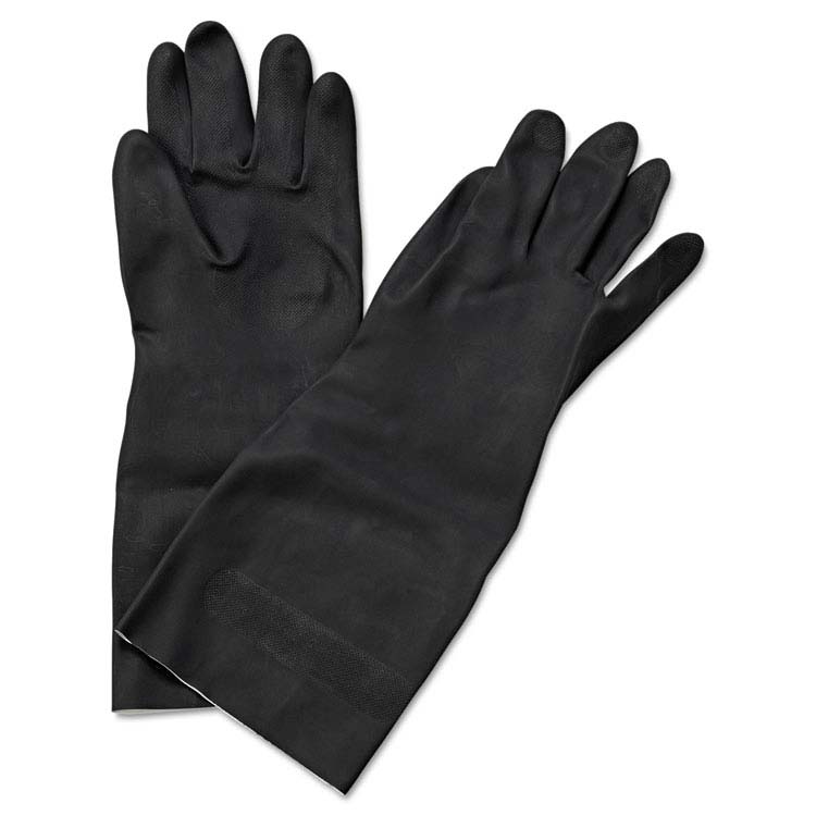 Galaxy Neoprene Flock-Lined Latex Gloves - Large