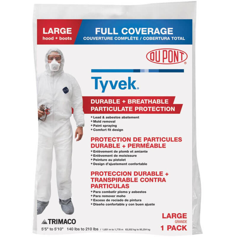 Painter's Disposable Poly Coveralls - Medium