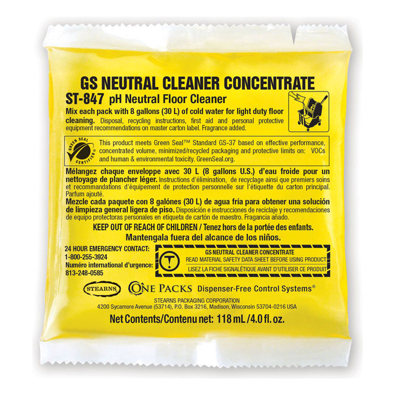Stearns One Packs 847 GS Neutral Cleaner Concentrate