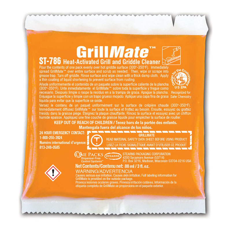 One Packs Grill Mate Grill Cleaner - (48) 3 fl. oz. Packets