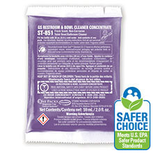 Stearns One Packs GS Restroom & Bowl Cleaner Liquid Concentrate - (10) 10 2 fl. oz. Packets