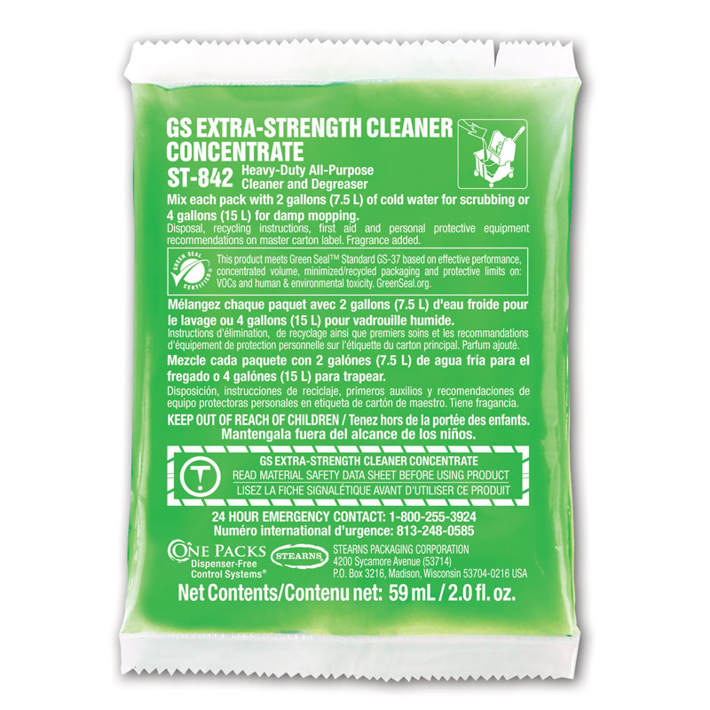 Stearns One Packs GS Extra Strength Cleaner Concentrate - (10) 10 2 fl. oz. Packets