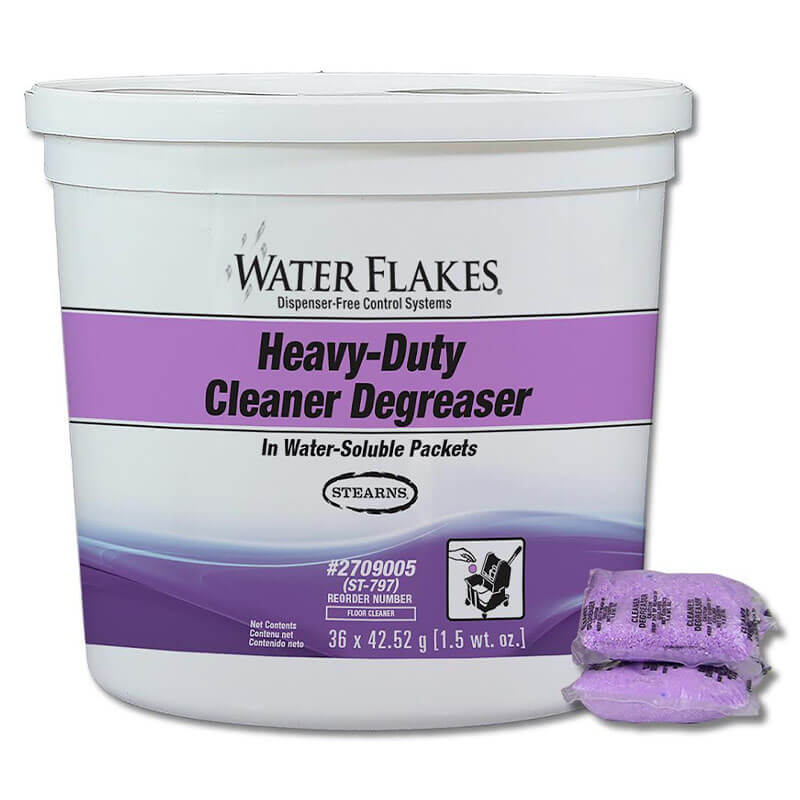 Stearns Water Flakes Heavy-Duty Cleaner Degreaser - (2) 36 x 1.5 wt. oz. Pails