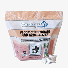 Stearns Water Flakes Floor Conditioner & Neutralizer – 2 x 90 x 0.5 oz Water-Soluble Packets, 180/Case PP-ST796