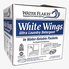 Stearns Water Flakes White Wings Ultra Laundry Detergent – 250 x 1.2 oz Water-Soluble Packets PP-ST795