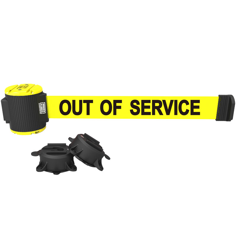 Out of Service Magnetic Wall Mount Banner - 30' Retractable Belt