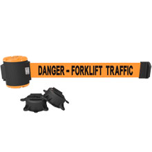 Forklift Traffic Magnetic Wall Mount Banner - 30' Retractable Belt
