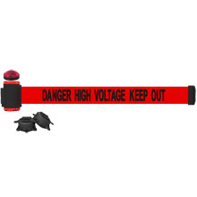 High Voltage Keep Out Banner, Red - 7' Magnetic Wall Mount w/ Light Kit BST-MH7009L