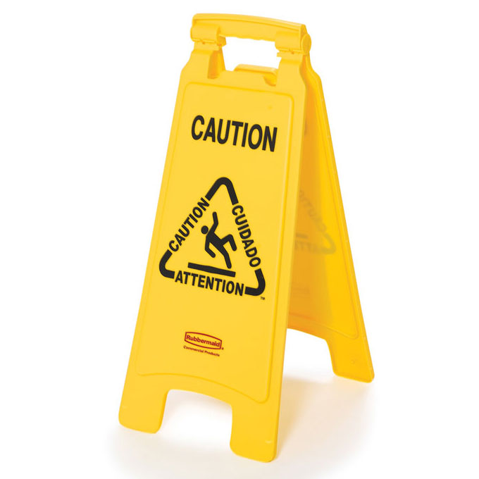 2-Sided Folding Floor Sign - Caution