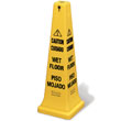 Rubbermaid 4-Sided Safety Cone - Caution/Wet Floor