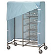 R&B Wire Resident Items Storage Cart Cover - Mauve