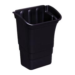 Rubbermaid [3353-88] Utility Cart Refuse/Storage Bin - Black - 8 Gallon