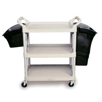 Rubbermaid Commercial 3-Shelf Utility Service Cart - RCP342488PM 
