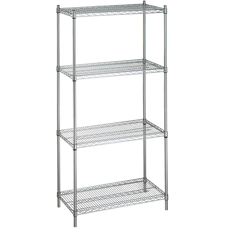 R&B Wire Stationary Adjustable Wire Linen Rack - 4 Wire Shelves