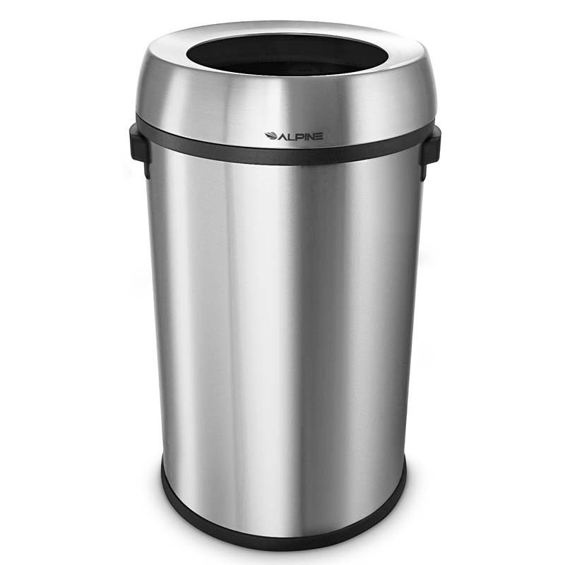 Stainless Steel Open Top Trash Can - 17 Gallons ALP-470-65L