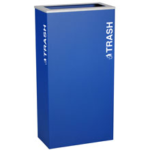 Ex-Cell RC-KD17-T-RYX Trash Recycling Receptacle Container - 17 Gal - Blue