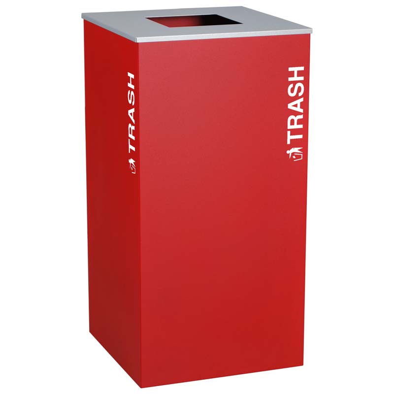 Ex-Cell RC-KD36-T-RBX Trash Recycling Receptacle Container - 36 Gal - Red