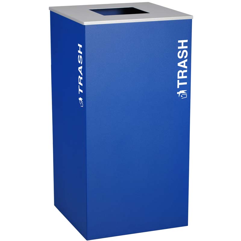 Ex-Cell RC-KD36-T-RYX Trash Recycling Receptacle Container - 36 Gal - Blue